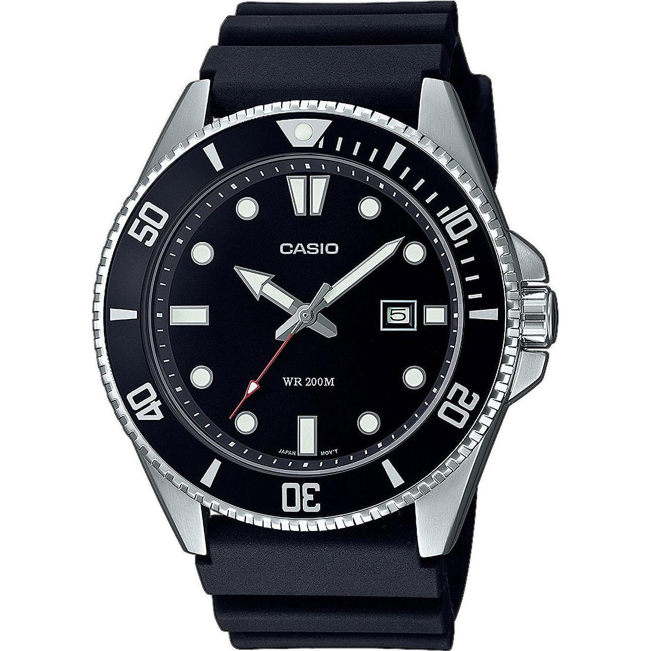 Casio, Armbanduhr, Collection, Schwarz, (Uhr mit Schmuckstein, 44 mm)
