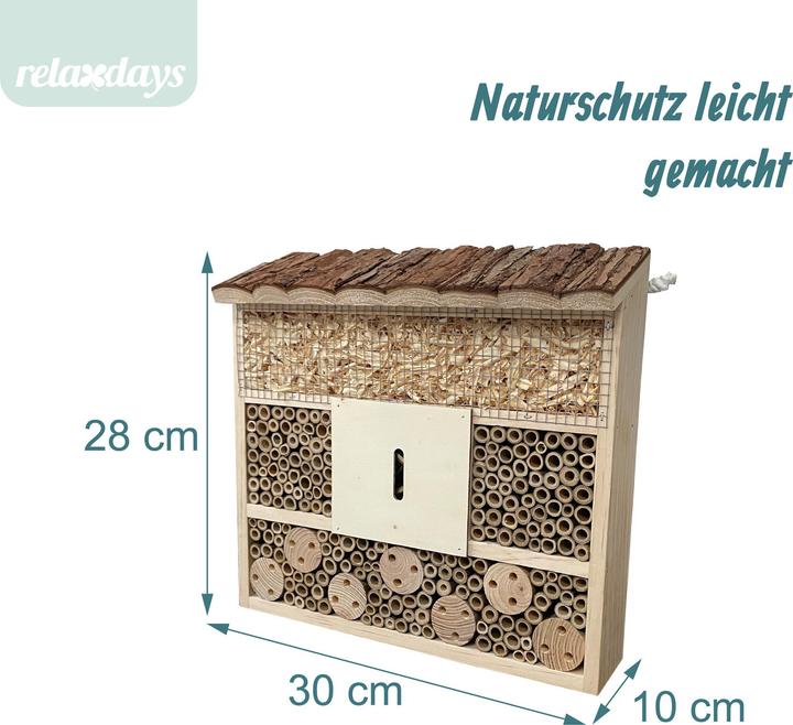 Immagine prodotto Relaxdays Hotel per insetti (Api, Coccinelle, Farfalle)