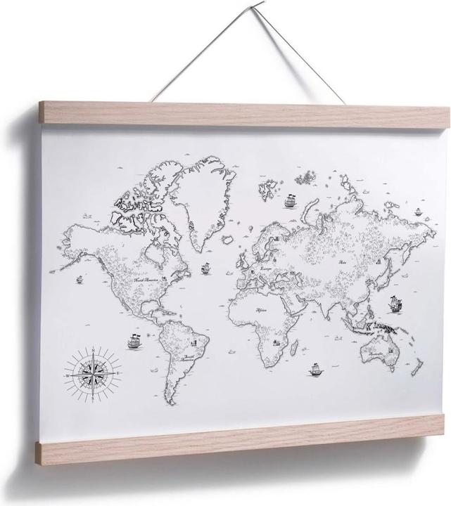 Image du produit Trenddeko Carte du monde - Des temps passés (40 x 30 cm)
