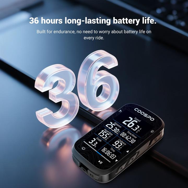 Produktbild Coospo CS600 GPS Bike Computer (Map Navigation Colorful Touch Screen)