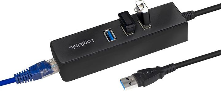Immagine prodotto LogiLink Hub USB 3.0 a 3 porte con Gigabit Ethernet UA0173A (USB-A, 3 porte)