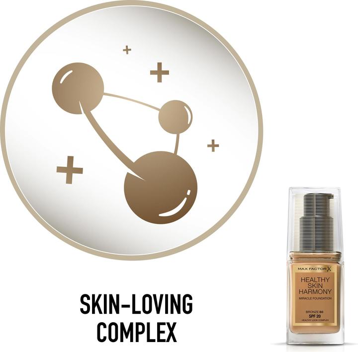 Actual product image Max Factor Healthy Skin Harmony 30 ml Pump Bottle Cream 80 Bronze (80 Bronze)