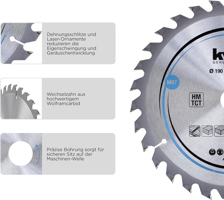 Actual product image kwb Circular saw blade HM Medium Ø 190x30 Z30