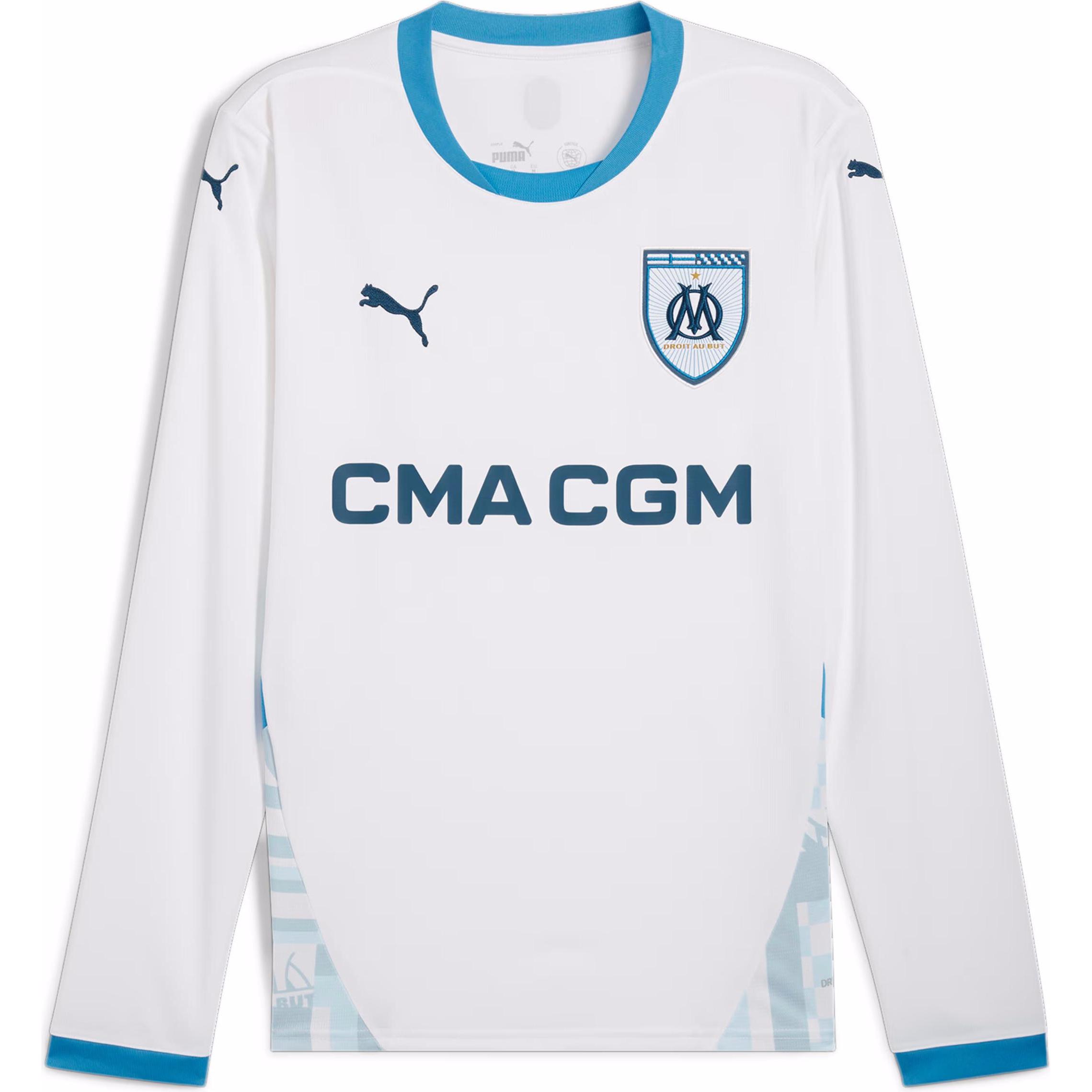 Puma, Herren, Fussballtrikot, heimtrikot mit angen ärmen om 2024/25 (L), Weiss, L