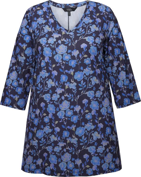 Produktbild Ulla Popken Longshirt, A-Linie, Blumenmuster, V-Ausschnitt (46, 48)