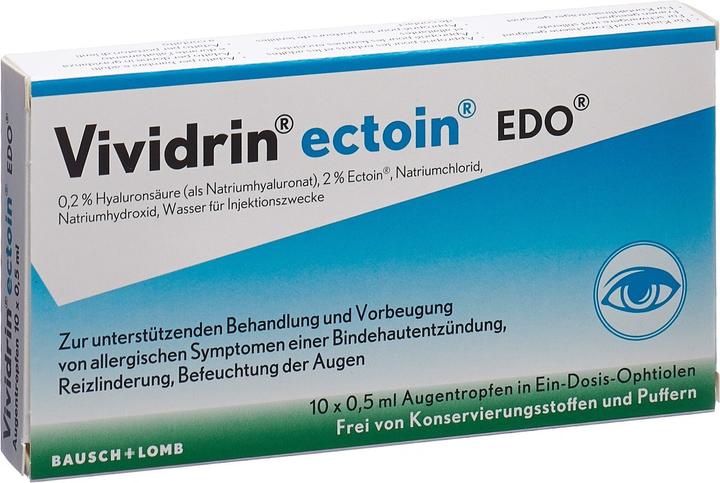 Produktbild Bausch + Lomb ectoin EDO Gtt Opht (5 ml, Vividrin ectoin EDO Gtt Opht 10 Monodose)