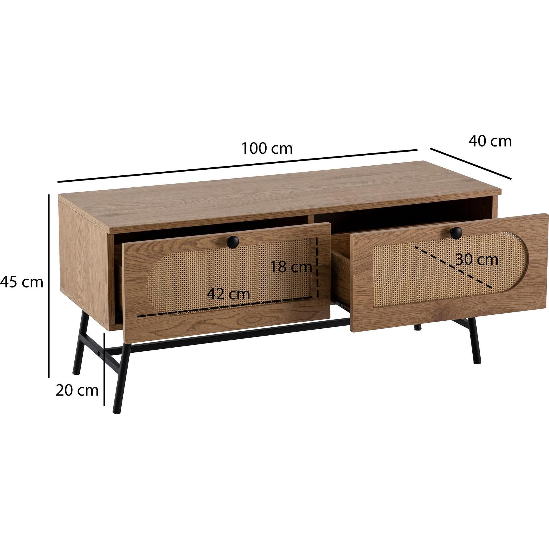 Thumbnail - FineBuy, TV Möbel, Fernsehkommode (100 x 40 x 45 cm)