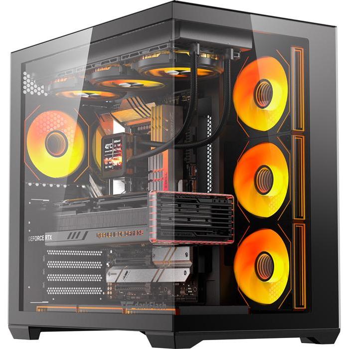 Darkflash Tech DarkFlash C280 computer case (black) + 7 fans, Case PC