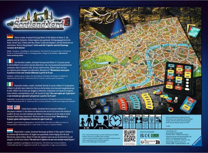 Actual product image Ravensburger Scotland Yard (English, French, German, Italian, 2 - 6 Players)