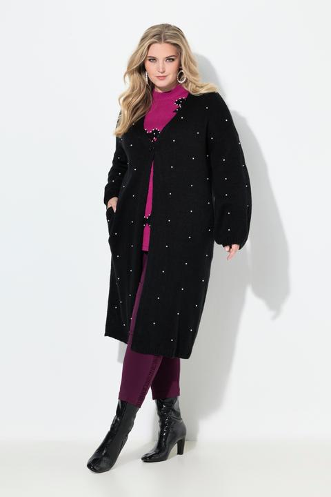 Produktbild Miamoda Long-Strickjacke, Zierperlen, Ballon-Langarm (58)