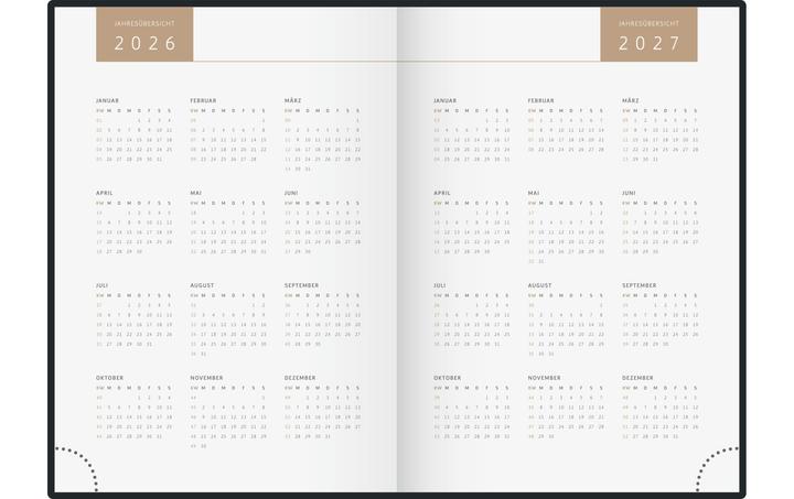 Image du produit Ridoide rido idé Tagesagenda Design Line Watercolor Blume, 2026 (148 x 210 mm, A5, 1 jour / 1 page)