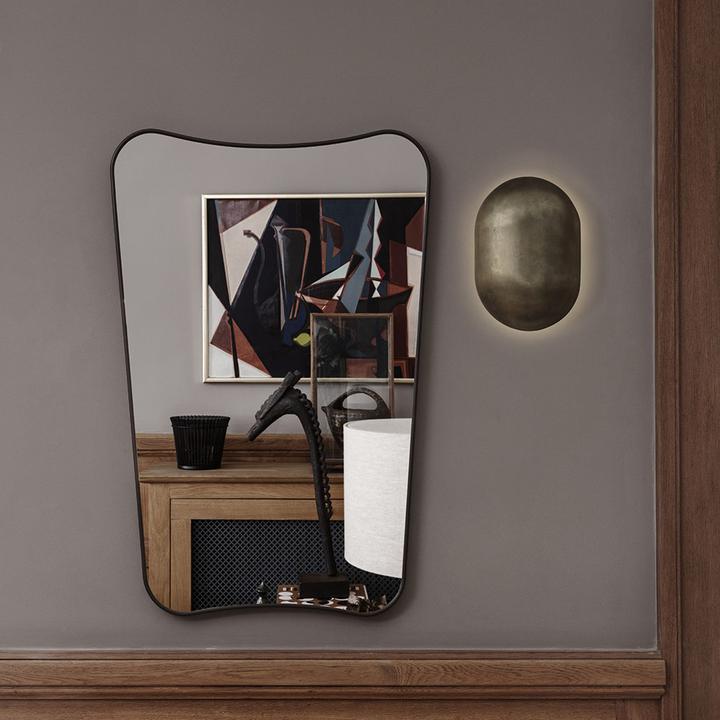 Image du produit Gubi F.A. 33 Gio Ponti Wall Mirror 54X80 Black Brass (54 x 80 cm)
