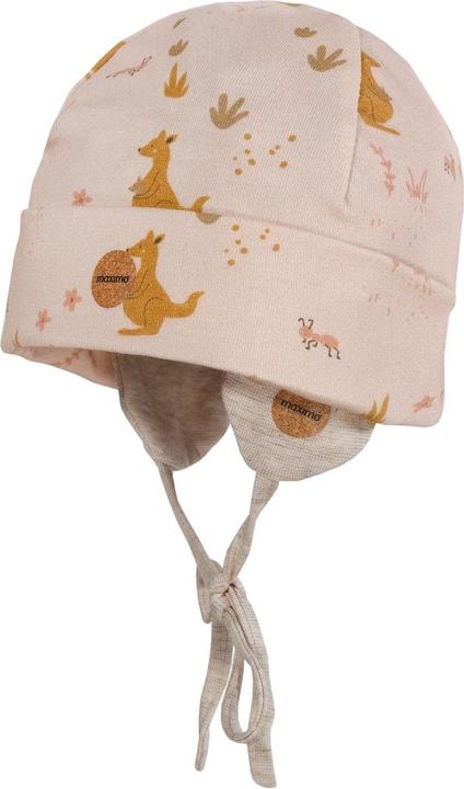 Actual product image Maximo Jersey baby hat with earflaps - kangaroo
