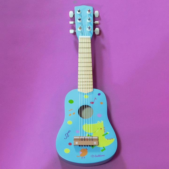 Actual product image Eichhorn Music wooden guitar (German, French, English, Italian)