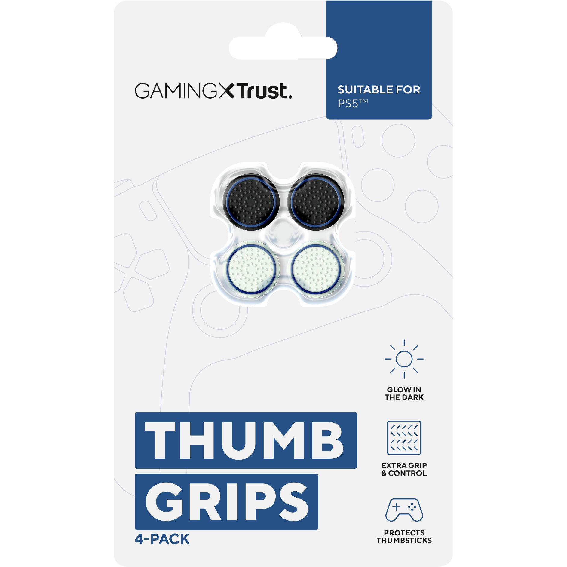 Thumbnail - Trust GXT 266 Analoge Schlägergriffe (PS5), Gaming Controller Zubehör, Blau, Schwarz, Weiss