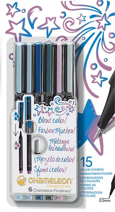 Image du produit Chameleon Ensemble Fineliner (Bleu royal, 6x)