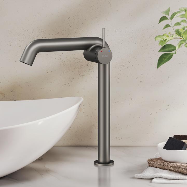 Produktbild Emke Wasserhahn Bad Messing Keramikkartusche Luftsprudler Waschtischarmatur Mischbatterie einfache Instal