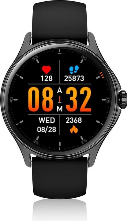 Actual product image Niceboy Uhr Pixel 2 schwarz / Smartwatch / 1,38" IPS / IP67 / BT 5.3 (46 mm)