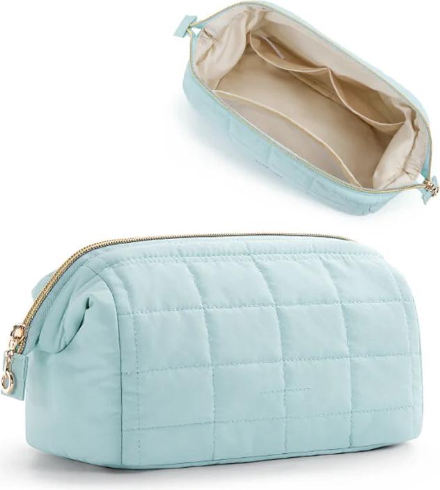 Immagine prodotto Only-Bags.Store Borsa per cosmetici organizzatore di trucchi con apertura ampia borsa da viaggio accessori da