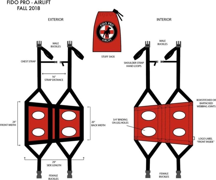 Produktbild Fido Pro Airlift (XL, Hundeweste)