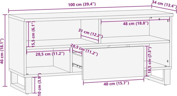 Produktbild VidaXL TV-Schrank Akazie