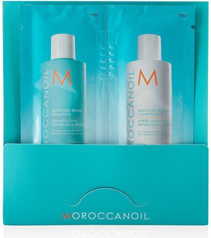 Moroccanoil Sample Set Moisture Repair Shampoo Conditioner Color Depositing Mask