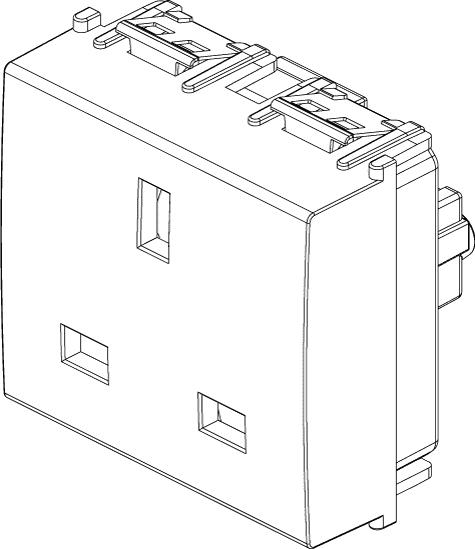 Immagine prodotto Steffen Presa da incasso VIMAR INGHILTERRA 2Mod (13A/250V) gr