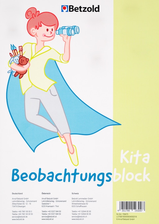 Actual product image Betzold Observation Block Kita DIN A4 (A4, German)