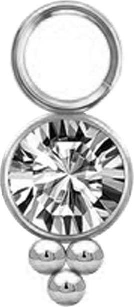 Immagine prodotto Star Piercing Anhänger silber Kristall silber mit Kugeln (senza ottone, Acciaio chirurgico 316L)