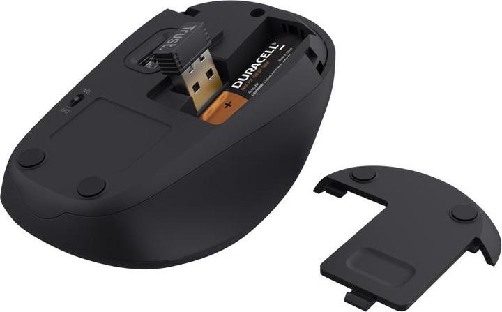 Actual product image Trust Computer mouse Datorpele Yvi+ Silent Black (Wireless)