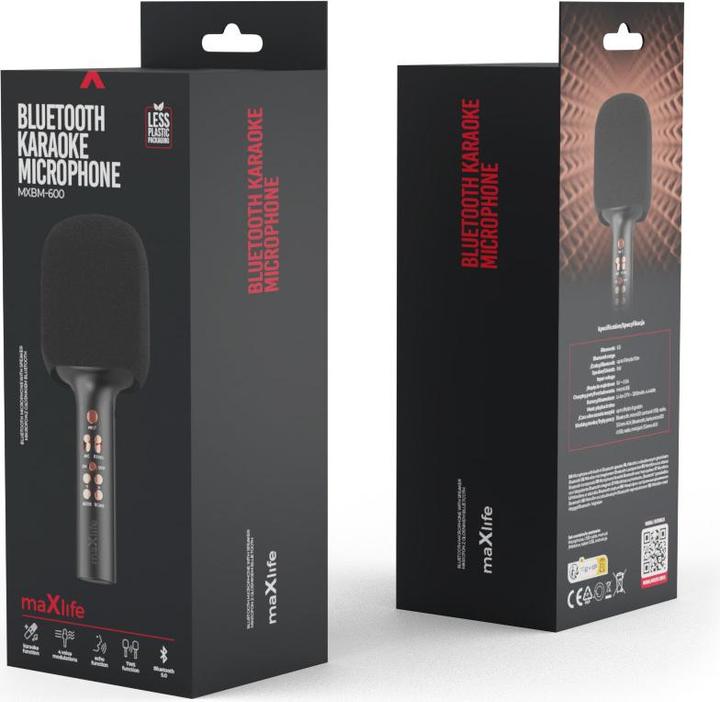 Actual product image Maxlife Bluetooth microphone with speaker MXBM-600 black