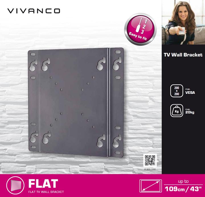 Immagine prodotto Vivanco Bfi 6020 (Muro, 43", 20 kg)