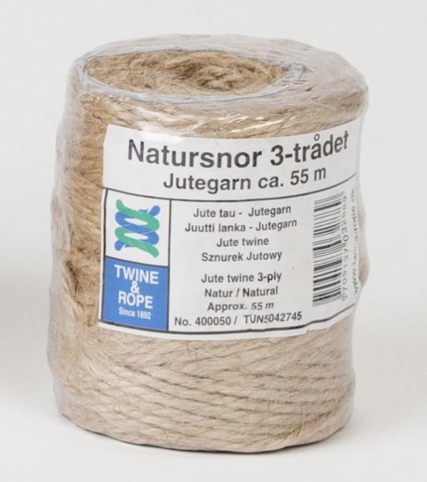 Image du produit Antalis Snor natur fil de jute 3-trådet ca. 55m 400050 - (55 meter pr. rulle)