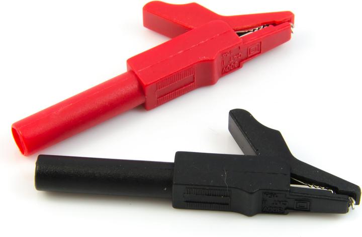 Produktbild Purecrea 2 Stk. Krokodilklemme / Abgreifklemme 15A für 4mm Bananenstecker (Klemme)