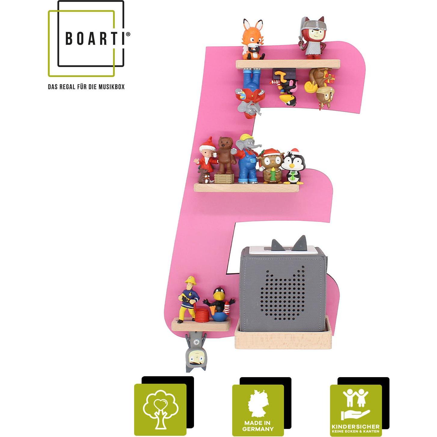 VCM, Kinderregal, Regal Buchstabe E für Toniebox Tonies