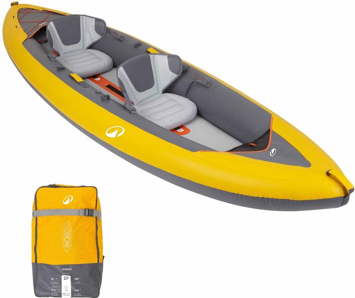 Immagine prodotto Tribord Kajak aufblasbar 2-Sitzer - 100+ gelb (2 pers.)