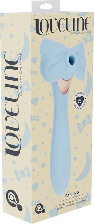 Produktbild Loveline Darling - AirTap Wand Vibrator with Five Head Attachments - Blue