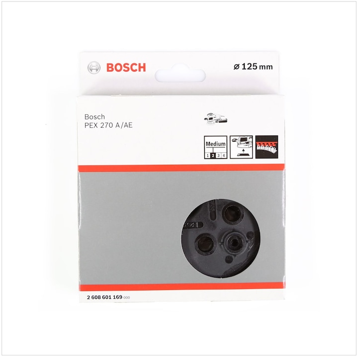 Produktbild Bosch Professional Zubehör Schleifteller mittel, 125 mm, 8, für PEX 270 A, PEX 270 AE (Mittelhart)