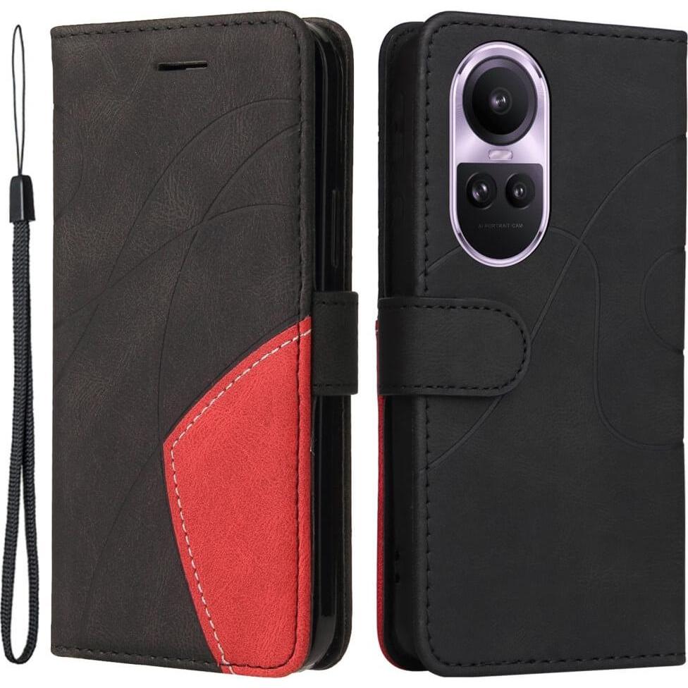 Cover-Discount OPPO Reno10 / 10 Pro - Dual-color Etui Hülle schwarz (OPPO Reno 10, Oppo Reno 10 Pro), Smartphone Hülle, ...