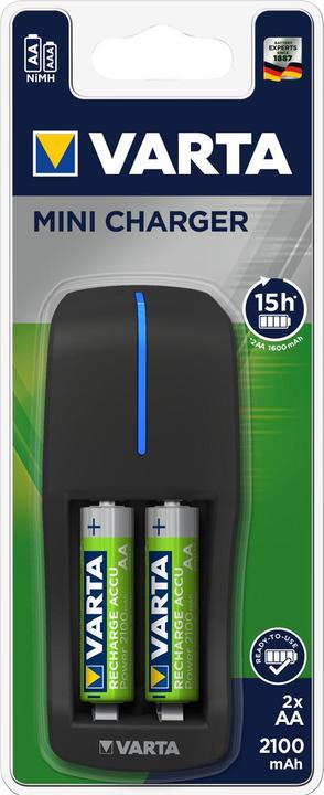 Produktbild Varta Mini Charger (2 Stk., AA, 2100 mAh, Ladegerät inkl. Akku)