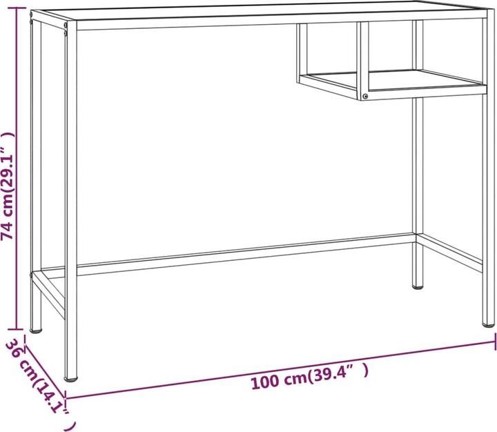 Actual product image VidaXL PC-Tisch (100 x 36 x 74 cm)