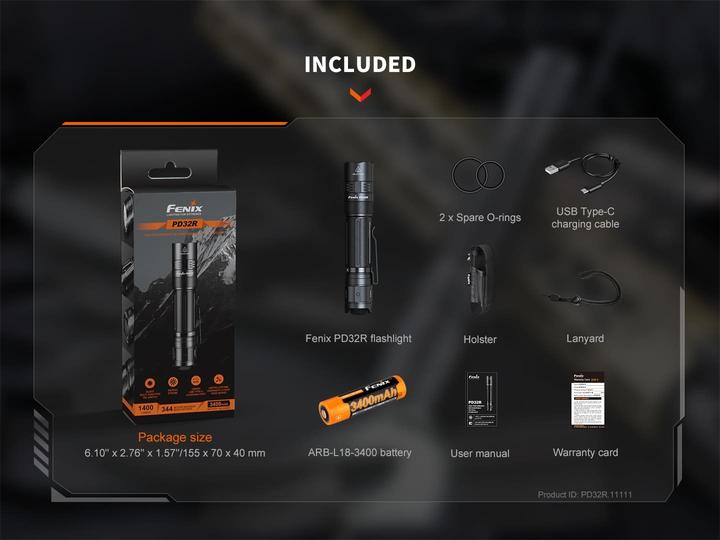 Actual product image Fenix PD32R (13.50 cm, 1400 lm)