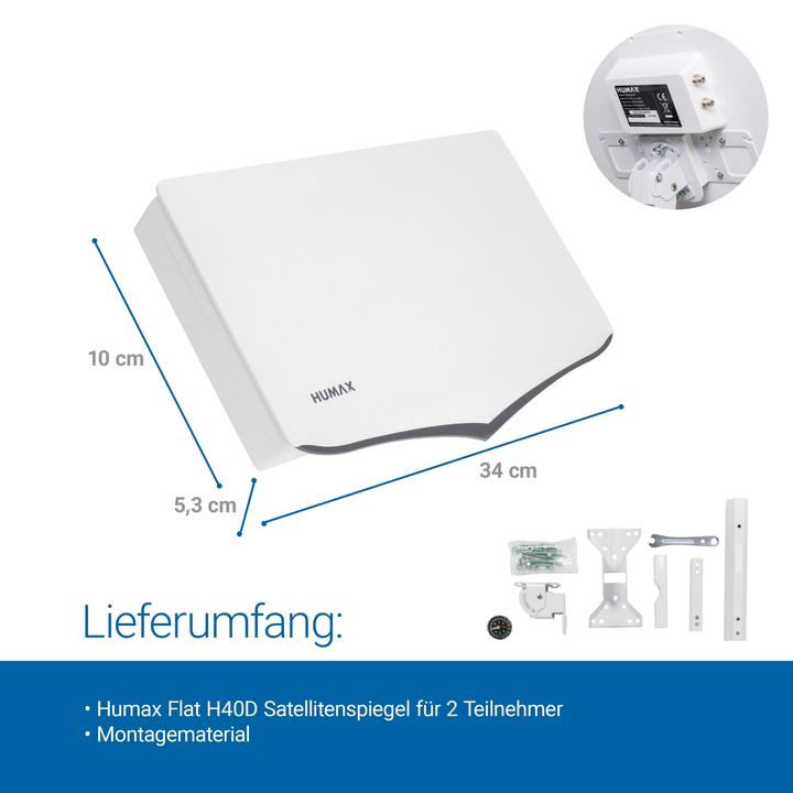Produktbild Humax Mobile Flachantenne H40D2 Twin (Flachantenne)