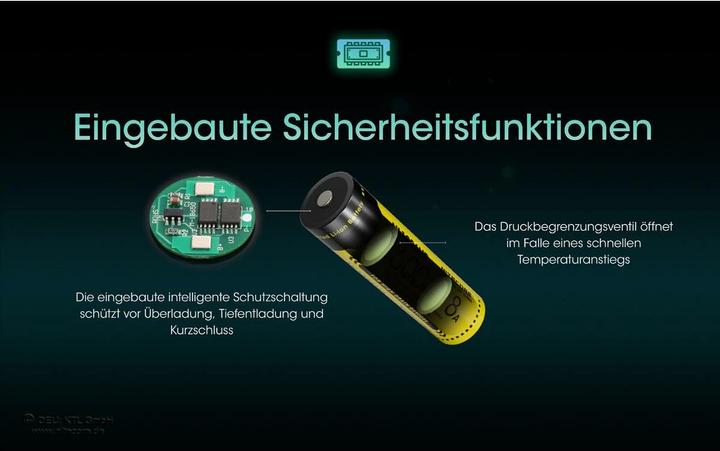 Produktbild Nitecore Li-Ion Akku 18650 - 3600mAh - NL1836HP