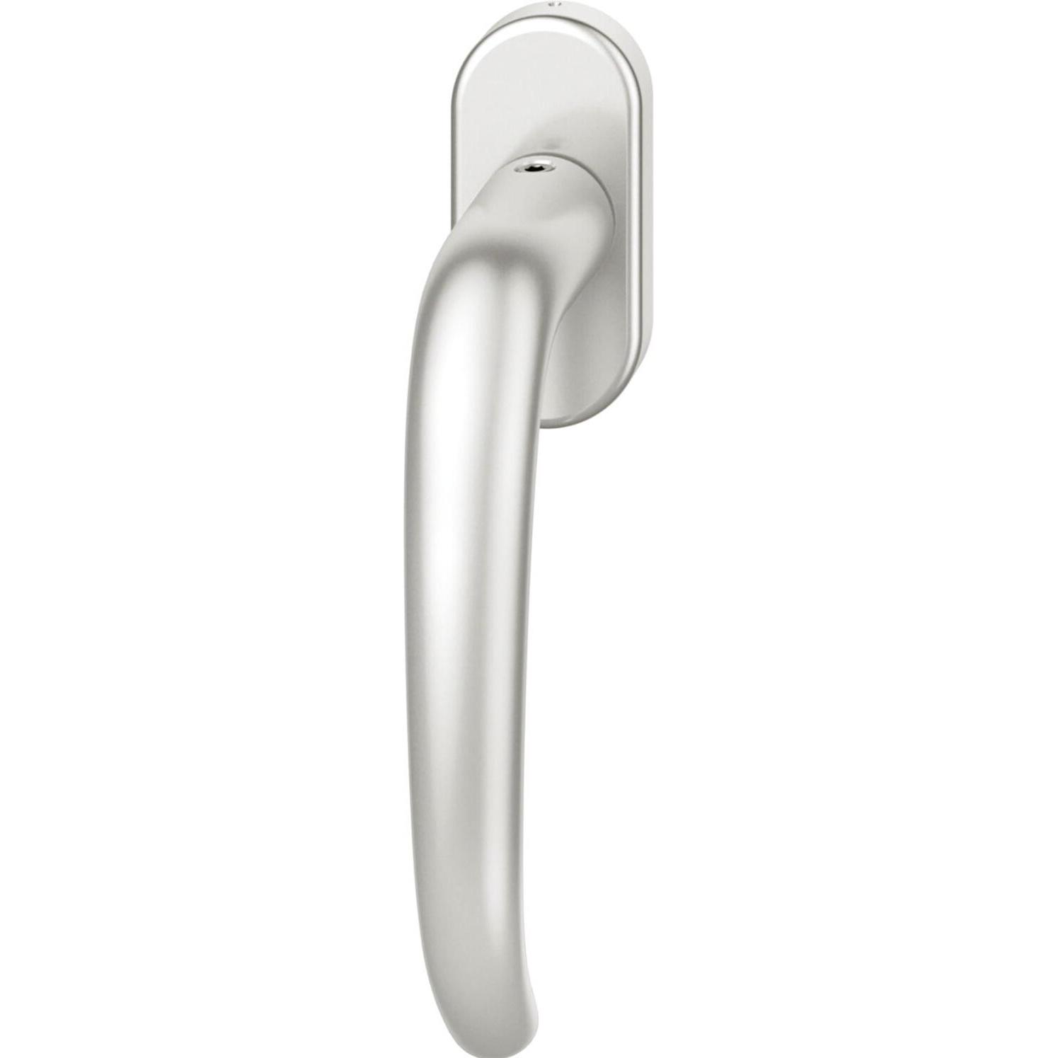 FSB, Türgriff + Fenstergriff, Fenstergriff 34 1023 ovale Rosette Griff universal Aluminium silber eloxiert (Türgriff)