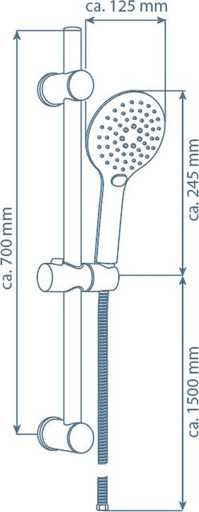 Produktbild Schütte RAVEN Stangenbrauseset (3 Strahlarten)