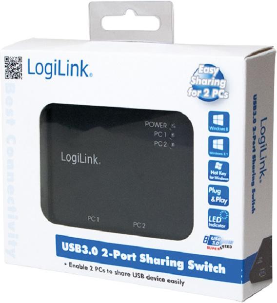 Produktbild LogiLink Umschalter (USB-A, 2 Ports)