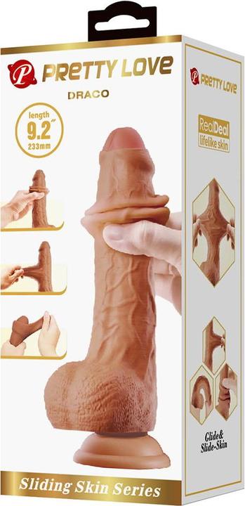 Actual product image Pretty Love Draco Realistic Dildo 23 cm Model 2 Flesh