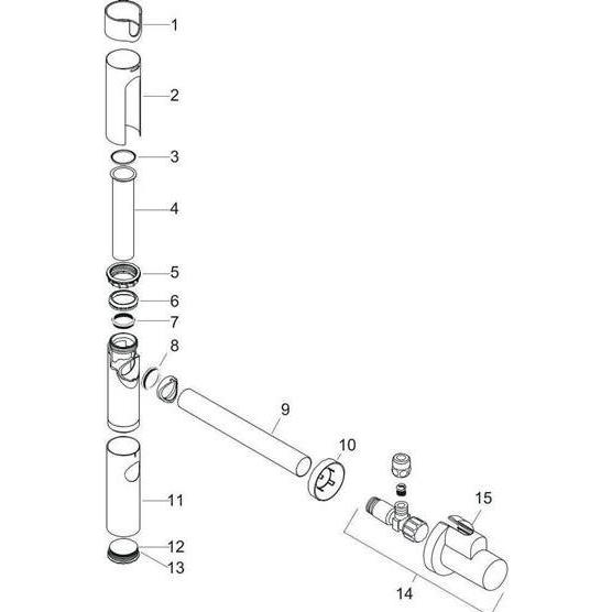 Thumbnail - hansgrohe, Siphon, Axor Flowstar Designsiphon Set, mit zwei Eckventil und Schubern, 51304