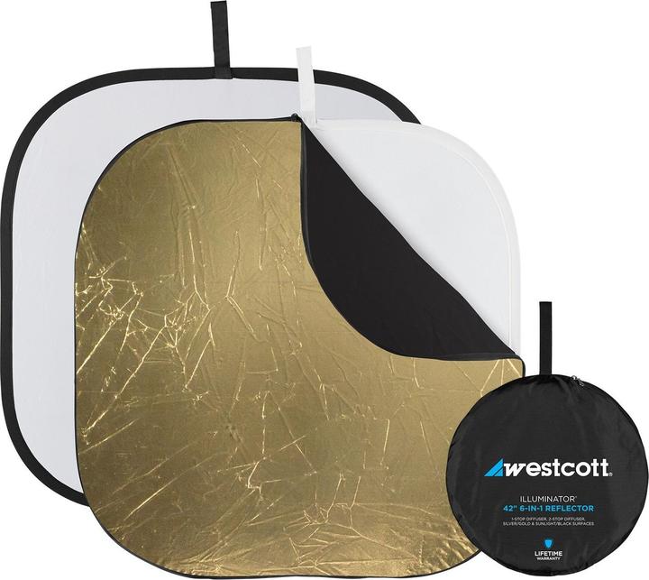 Productafbeelding Westcott Inklapbare reflector 6-in-1 kit (Inklapbare reflector, 106.68 cm)